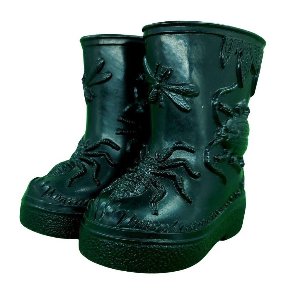 Halloween Toddler Kids Dress Up Pretend Play Spooky Rain Boots Black